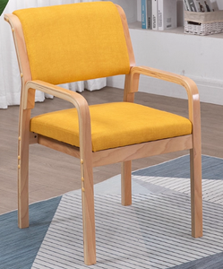 Ev ofis oturma odası için arkalık ile Modern yemek masası sandalyesi ahşap şezlong koltuklar - Product Image 4