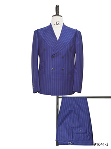 Costume d'affaires pour hommes de Style classique Slim Fit 2 pièces sur mesure en laine mode vente chaude grande taille plissé conception respirante - Product Image 2