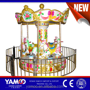 Manège pour enfants Yamoo Kiddie Rides, mini-carrousel à monnayeur, construction en fibre de verre et acier, utilisation extérieure/intérieure, centres commerciaux, maison, 3/6 places - Product Image 3