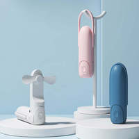 Vente directe d'usine de batterie externe grande capacité, mini ventilateur portable rechargeable 2-en-1 avec lumière.