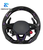 Volant chauffant en fibre de carbone avec LED pour Volkswagen VW Golf R Mk8 GTI JETTA 2019 2020 2021 2022 2023 2024 2025 2026