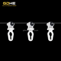 Support de rideau à plis ondulés de taille mini, en POM, 6 cm, pour espacement fixe, accessoires pour rail de rideau ondulé en S