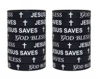 Bracelets en silicone personnalisés à thème religieux pour femmes et hommes, bracelets de sport en silicone imperméables, bracelet en caoutchouc, produit promotionnel