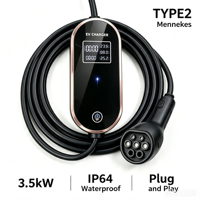Chargeur EV portable Mennekes TYPE1 3,5 kW, étanche IP64, certifié CE RoHS, Plug and Play, sans WiFi, BYD SONG YUAN