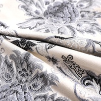 Tissu jacquard brocart 100% polyester TengHui, motif teint en fil, pour textile de maison, pour rideaux et rembourrage de canapé, technique de tissage