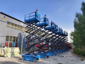 Elevador de tijera de pista autopropulsado de 4-18m, nueva plataforma de trabajo de andamio eléctrico hidráulico móvil, construcción de motor de terreno áspero - Product Image 5