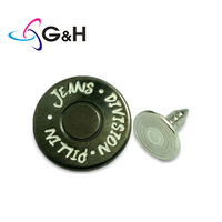 Boutons et rivets en jean de haute qualité avec logo personnalisé faisant la machine Accessoire amovible Bouton en laiton en jean pour jean