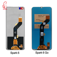 Écran tactile en verre LCD pour Tecno Spark 6 KE7, 6 Air KE6, 6 GO KE5