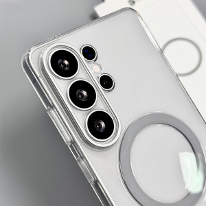 VAWI C020 Étui de téléphone magnétique transparent classique anti-jaunissement en cristal pour Samsung S25 S26 Ultra <span class=keywords><strong>Plus</strong></span> - Product Image 5