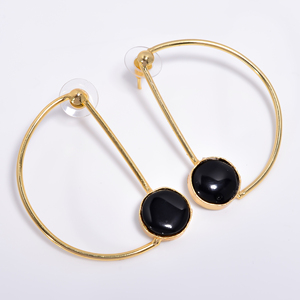 Belles boucles d'oreilles en laiton plaqué or 14k pour femmes et filles boucles d'oreilles de mode fournisseurs de bijoux faits main bijoux personnalisés - Product Image 3