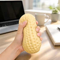 Jouet anti-stress en forme d'arachide de 19 cm, en TPR, réaliste, pour soulager l'anxiété, décoration de bureau, cadeau original et unique, unisexe