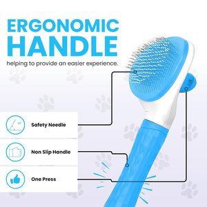 Round Head Slicker Comb for Cats and Dogs Gentle Grooming <b>Brush</b> for Removing Loose Fur Mats Dander and Improving <b>Pet</b> Coat Health - Product Image 5