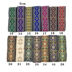 ผ้าลูกไม้ประจำชาติปักลายแบบดั้งเดิม5ซม. แบบทำเองสายรัดริบบิ้นประดับคอปกขอบผ้าแจ็คการ์ด - Product Image 4