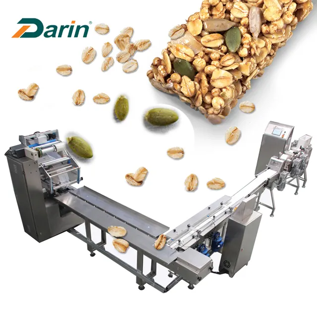 Barretta automatica della caramella del dado del Muesli che fa la linea di produzione della barra di energia della proteina del cereale a macchina