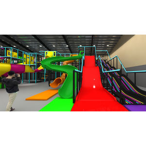 3-12 साल के बच्चों के लिए सुरक्षा नेट चढ़ाई स्लाइड और स्विंग के साथ अनुकूलित आकार के अनुकूल इनडोर खेल के मैदान उपकरण - Product Image 6