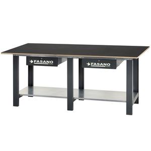 Fasano Tools <b>Workbench</b> <b>Steel</b> Frame 60x30 Inch Heavy Duty Garage Workshop Table With Storage Shelf - Product Image 1