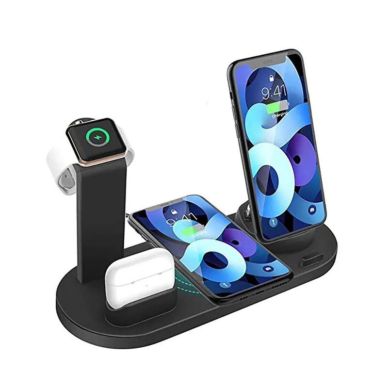 Best Seller Portable 3 in 1 Phone Wireless Charging Station 6 In 1 Wireless Charger For AirPods IWatch