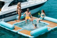 Dock gonflable modulaire de qualité commerciale en PVC, capacité de 100 à 500 kg pour 5 à 10 passagers, utilisation en extérieur, yachts, logo personnalisé
