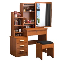 Coiffeuse avec miroir et tabouret led, mobilier de chambre à coucher moderne et simple, coiffeuse pour maquillage, vente en gros