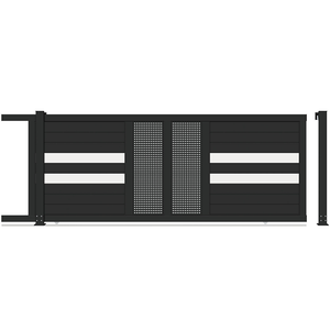 Portes d'entrée d'allée personnalisées <span class=keywords><strong>en</strong></span> aluminium design de luxe moderne prix bon marché porte d'entrée principale de conception <span class=keywords><strong>en</strong></span> fonte d'aluminium antirouille - Product Image 6