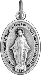 Medaglie e Ciondoli Miracolosi in Confezione Convenienza (Regolare 1 Pollice) Placcati Argento, Regali Cattolici per l'Evangelizzazione - Product Image 5