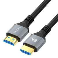 Cable HDMI 2.1 Chapado en Oro, Plug-and-Play, 8K/4K 120Hz HDR10, Audio/Video, Revestimiento de PVC, Conductor de Cobre Puro, Blindaje Trenzado, para HDTV y Automóvil