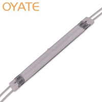 Lampes chauffantes infrarouges en quartz à double hélice en fibre de carbone personnalisables, idéales pour les équipements d'impression et les fours de cuisson de peinture.