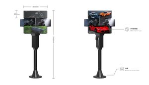 Innovative 360-degree rotating LED display screen, used for rotating LED <b>poster</b> displays in automotive company advertisements - Product Image 1