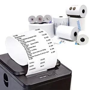 Pos 종이 80*80mm 70 슈퍼마켓을 위한 BPA 자유로운 종이를 가진 열 인쇄 기계 종이 목록, 체catering, 디저트 및 다른 크기