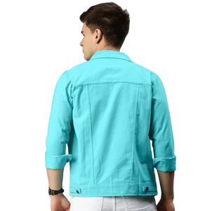 Chaqueta Vaquera de Diseño Personalizado para Hombre, Estilo Casual, Lavada, con Cuello Camisero, Corte Ajustado, Temporada de Invierno, Talla Grande, Algodón Ecológico - Product Image 2