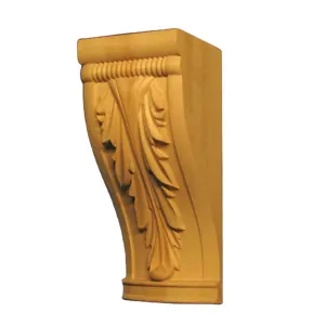 Tradisional Scroll Corbel antik kayu dekoratif Corbel desain cetakan dari pabrik Cina kayu ukiran tangan Corbel