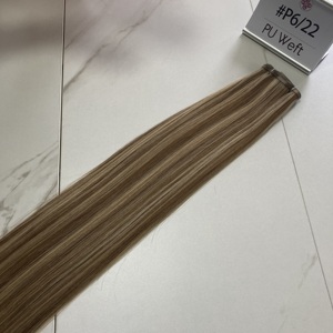 Extensiones de Cabello PU Weft P6/22, Cabello Humano Ruso Negro Natural, Doble Trama Delgada, Invisibles, Duraderas, Para Salón - Product Image 5