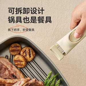 Sartén Cuadrada Desmontable con Mango, Antiadherente, Gran Capacidad, Utensilio de Cocina Multifuncional para el Hogar - Product Image 4