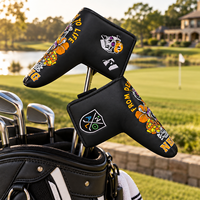 Ensemble de housses de tête de club de golf personnalisées en cuir PU de luxe, protection pour driver, accessoires de golf de haute qualité, OEM