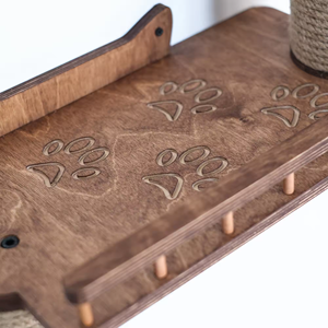 Pet mobilya kedi rafları duvar mobilya el Sisal halat <span class=keywords><strong>Scratcher</strong></span> kedi kulesi ahşap kişiselleştirilmiş kedi Scratchers satılık - Product Image 4