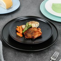Assiette à dîner en céramique rustique nordique, utilisée dans les restaurants en plein air, service de traiteur, assiette en porcelaine durable, ensemble d'assiettes minimalistes pour les fêtes