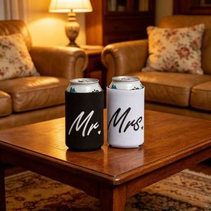 Custom Logo 12oz Neoprene Can Cooler Insulated <b>Beer</b> Sleeve for Wine Bottle Holder Wedding Party Favor - Product Image 3