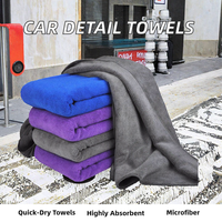 Serviette de voiture en microfibre tissée super absorbante multifonctionnelle avec logo personnalisé à séchage rapide pour un usage domestique-Technique non-tissé