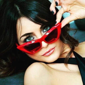 Lunettes de soleil œil de chat personnalisées avec logo, style rétro, monture fine et simple, protection solaire - Product Image 2