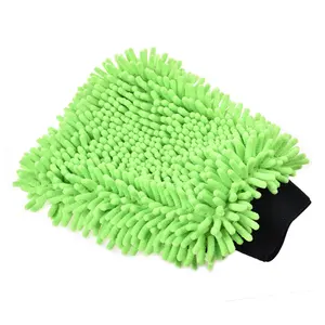 CATCATICZ custom premium microfiber no lint window washing microfiber car cleaning long pile high noodle chenille wash mitt