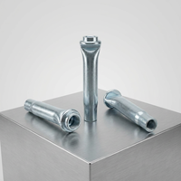 Cheville d'expansion en béton à filetage interne, en acier zingué, pour fixation industrielle sécurisée, haute charge, pour toiture et décoration