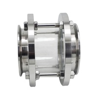 Vitre de contrôle de pipeline à raccord rapide (Tri-Clamp) droite, qualité sanitaire, en acier inoxydable SS316L SS304, 38,1 mm x 50,5 mm, pour applications alimentaires