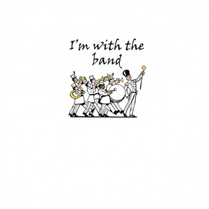 T-shirt I'm With The Band Marching Band per adulti, unisex, girocollo, manica corta, abbigliamento per il ritorno a scuola e per la laurea - Product Image 3