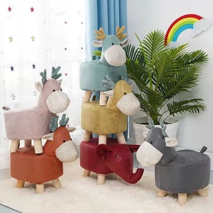 Ghế Gỗ Đựng Voi Trang Trí Nội Thất Hiện Đại Ghế Đẩu Hình Động Vật Trẻ Em Ghế Ottoman Bằng Nhung Ghế Vườn - Product Image 2