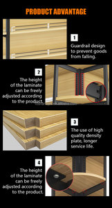 Copertura del pilastro in legno <span class=keywords><strong>scaffale</strong></span> del supermercato colonna mensola con luce e cassetto - Product Image 5