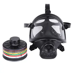First-class Optical Quality Flame-resistant Anti-fog Full Face Gas Mask for Fire-fighting Industry