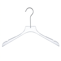 Cintres en acrylique transparent de luxe, fournis directement par l'usine, avec crochet métallique de 1,2 cm de large, écologiques et peu encombrants pour la garde-robe