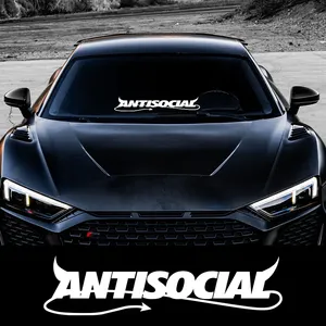 Pegatina antisocial para parabrisas de coche, calcomanía para ventana trasera de carrocería para VW, Tesla, <span class=keywords><strong>Honda</strong></span>, Toyota, BMW, Audi, Seat, Subaru, accesorios para coche - Product Image 2