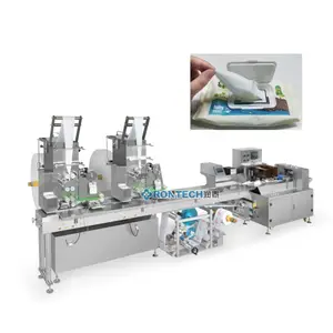 high speed baby wet napkin disposable wet pads making machine automatic spunlace cotton cleaning wipes packaging machine