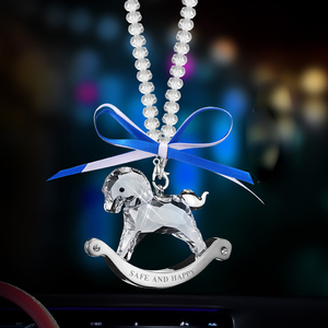Crystal <b>Car</b> Hanging <b>Ornament</b> Christmas Rocking Horse Crystal <b>Ornament</b> - Product Image 4